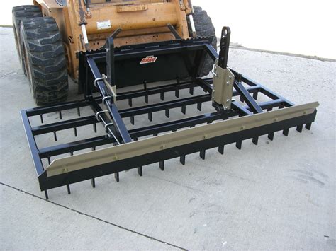 dirt rake skid steer|landscaping attachments for skid steer.